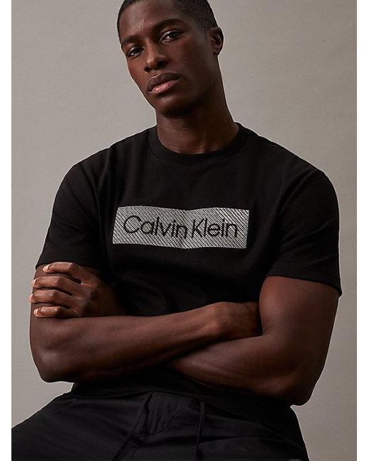 Camiseta con logo Calvin Klein de hombre de color Black