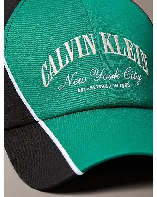 Calvin Klein Green Heritage Crest Dual Tone Baseball Cap for men