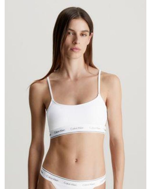 Parte de arriba de bikini de corpiño - CK Meta Legacy Calvin Klein de color White
