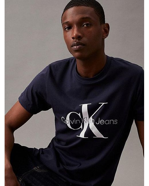 Calvin Klein Blue Jeans Slim Monogram T-Shirt for men