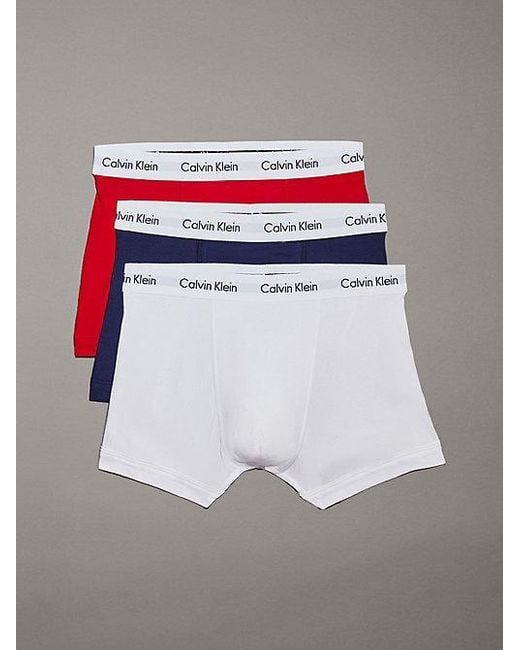Calvin Klein 3-Pack Korte Boxers in het Blue voor heren