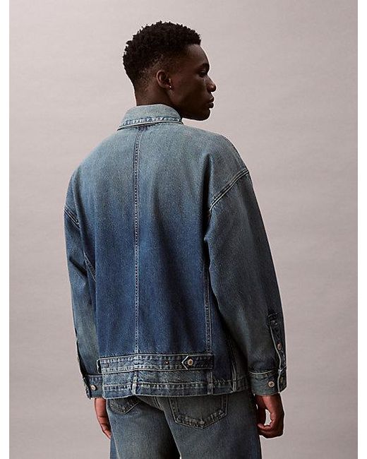 Calvin Klein Blue Jeans Denim Relaxed Field Jacket for men