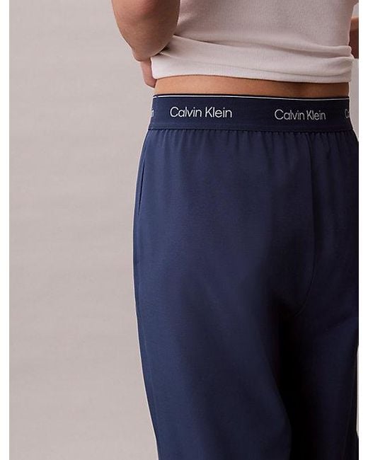 Calvin Klein Blue Sport Performance Wide Leg Tracksuit Bottoms