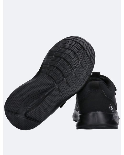 Calvin Klein Black Toddlers And Kids Velcro Trainers for men