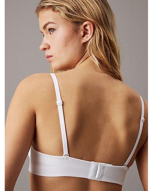 Calvin Klein Strapless Push-Up Bh in het White