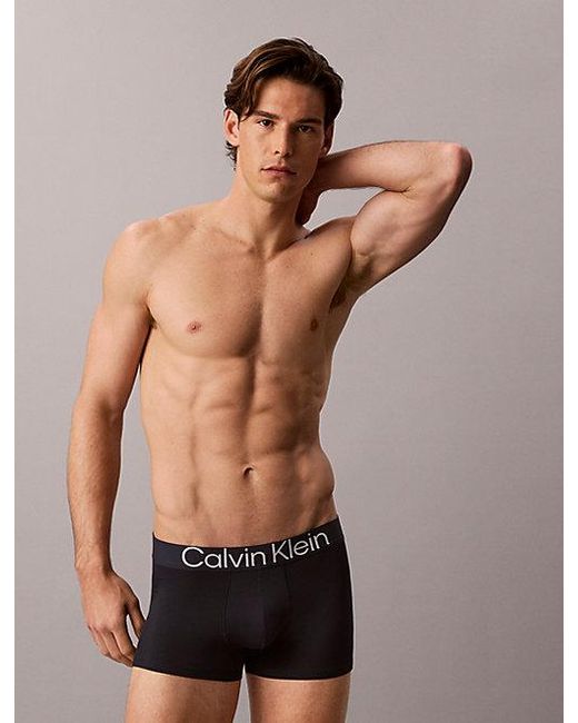 Calvin Klein Gray 3 Pack Trunks Ultra Soft Lyocell for men