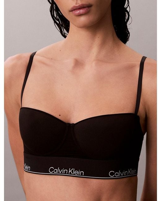 Calvin Klein Black Ultralight Longline Balconette Bra