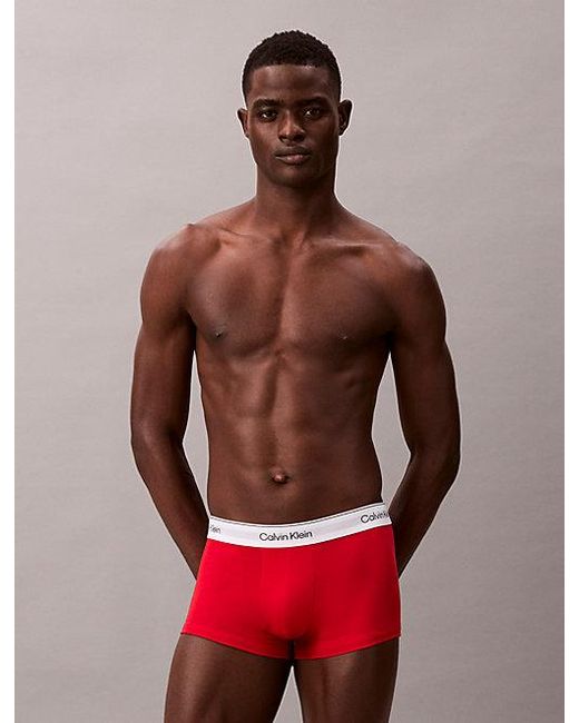 Calvin Klein Multicolor 3 Pack Low Rise Trunks Icon Cotton Stretch for men