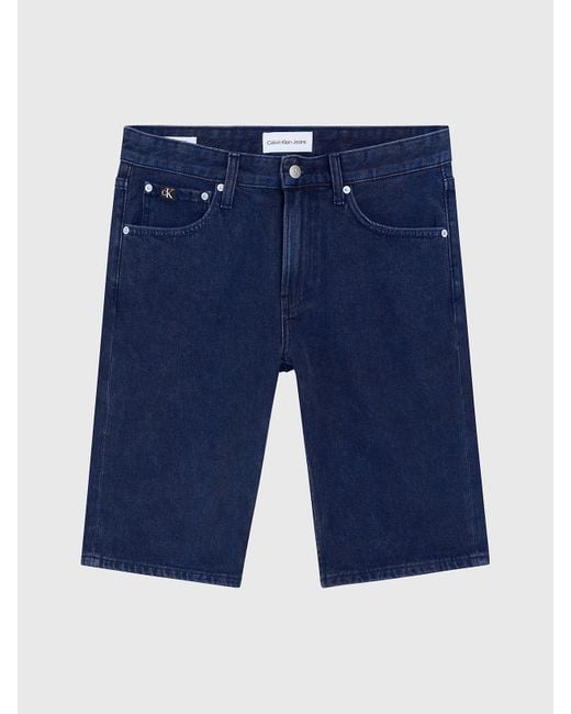 Calvin Klein Blue Tailored Denim Shorts for men