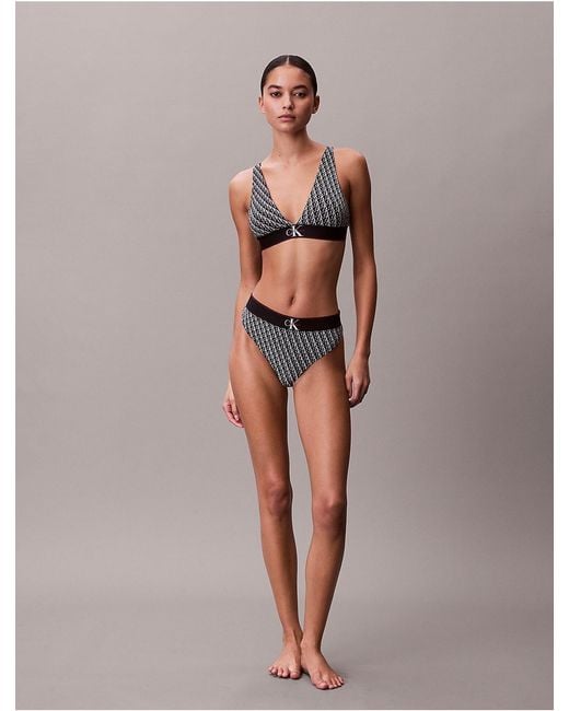 Calvin Klein Multicolor Stretch Thong Graphic Monogram Microfibre