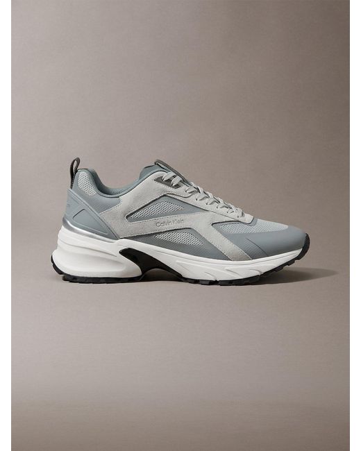 Calvin Klein Metallic Knit Mesh Runner Trainers for men
