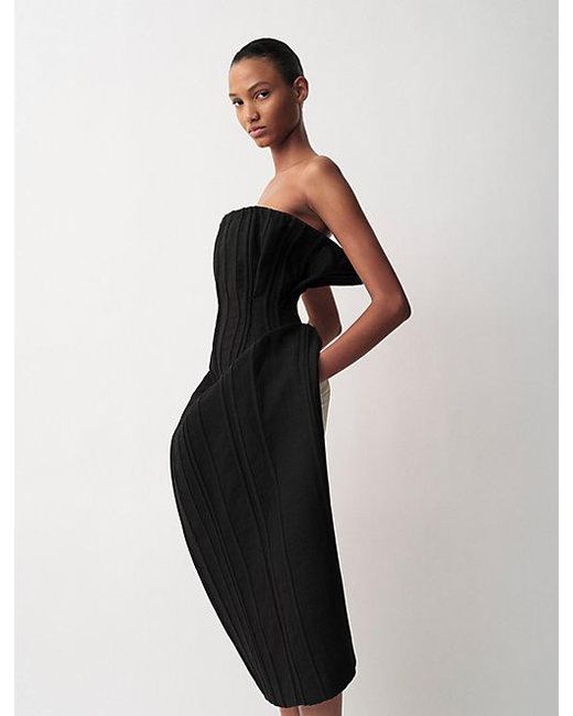 Calvin Klein Beatrix Strapless Jurk in het Black
