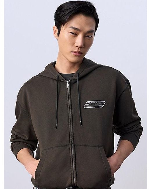 Calvin Klein Black Jung Kook For Terry Relaxed Hoodie for men