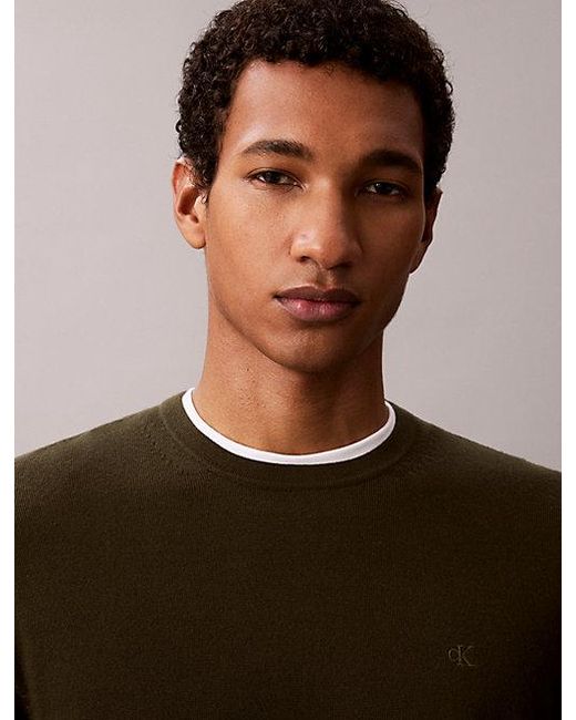 Calvin Klein Multicolor Merino Wool Classic Jumper for men