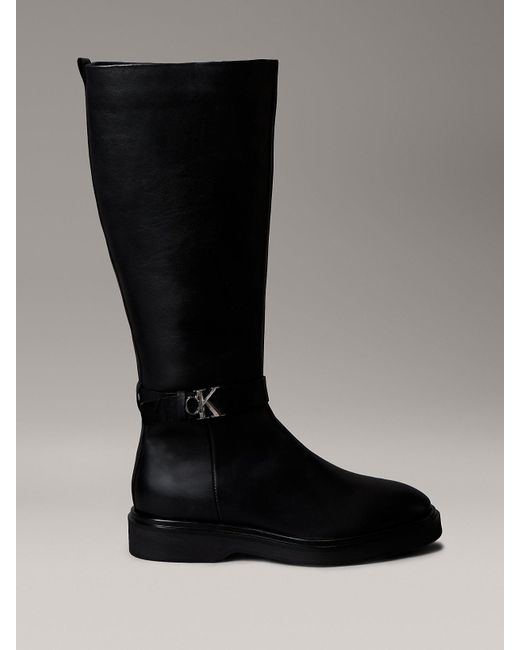 Stivali Al Ginocchio di Calvin Klein in Black