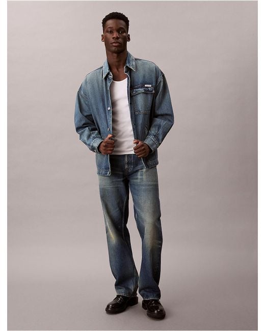 Calvin Klein Blue Calvin Klein Denim Relaxed Field Jacket for men