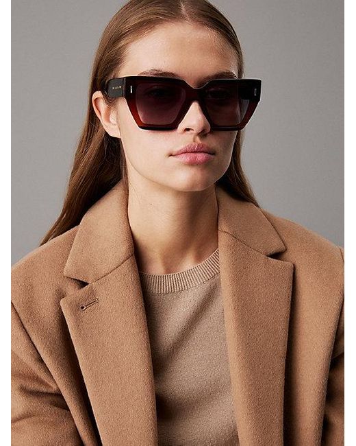 Calvin Klein Gray Modified Rectangle Sunglasses Ck24533S