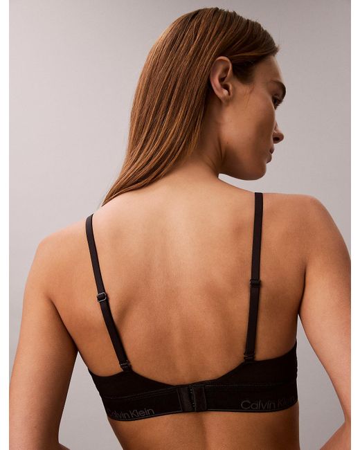 Calvin Klein Black Lightly Lined Triangle Bralette