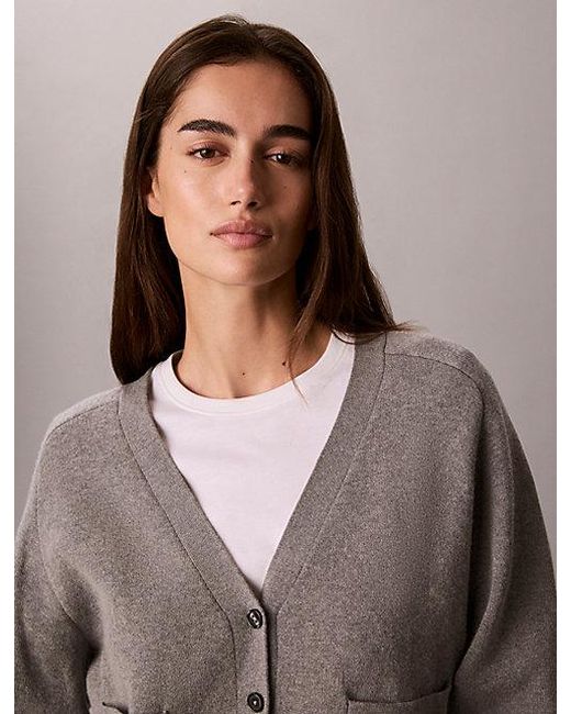 Calvin Klein Multicolor Jeans Soft Knit Cotton Wool Cardigan