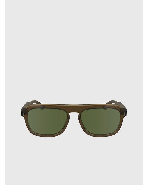 Calvin Klein Green Modified Rectangle Sunglasses Ck24504S for men