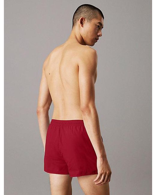 Calvin Klein Korte Runner Zwemshort in het Red voor heren