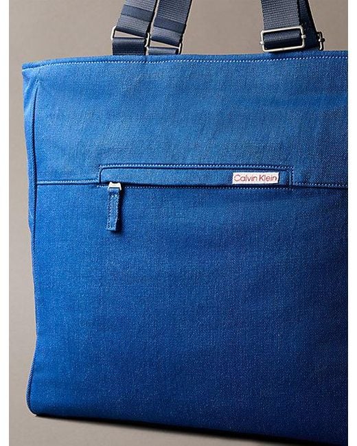 Calvin Klein Blue Denim Tote Bag for men