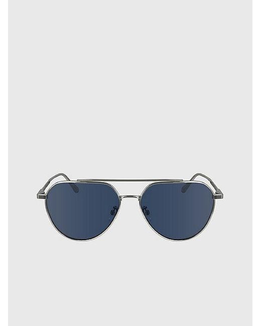 Calvin Klein Blue Aviator Sunglasses Ck24100S