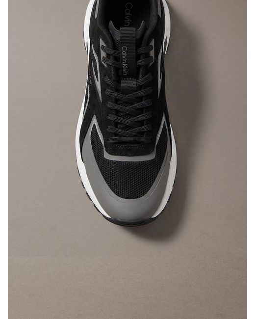 Calvin Klein Metallic Knit Mesh Runner Trainers for men