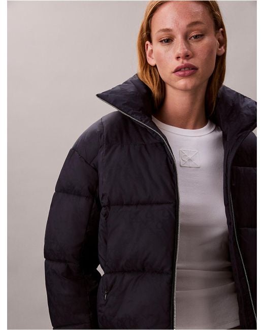 Calvin Klein Blue Calvin Klein Allover Puffer Jacket