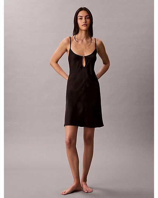 Calvin Klein Brown Satin Night Dress