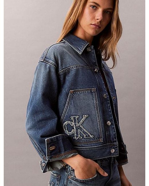 Calvin Klein Blue Denim-Arbeitsjacke