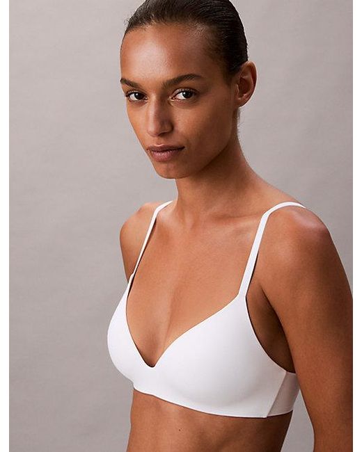 Calvin Klein White Wirefree T-Shirt Bra Perfectly Fit