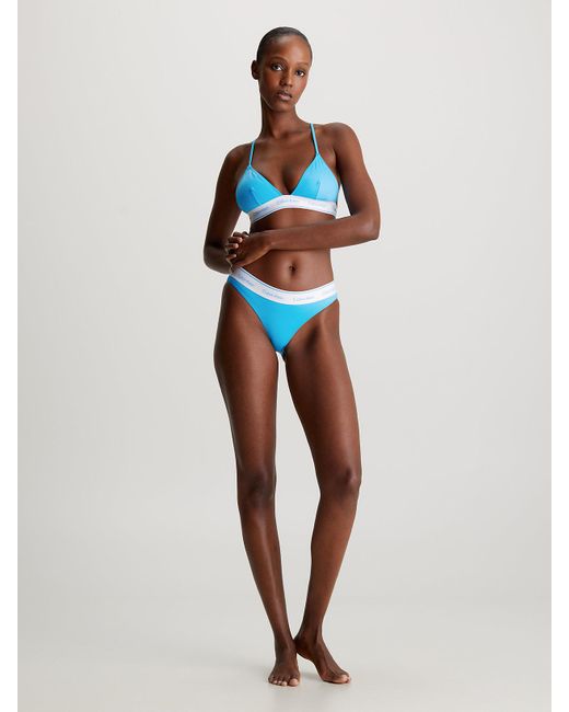 Haut de bikini triangle - CK Meta Legacy Calvin Klein en coloris Blue
