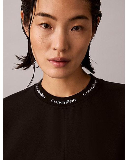 Calvin Klein Brown Jeans Milano Jersey Draped T-Shirt Dress