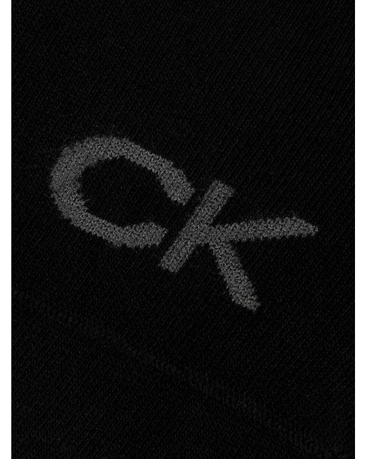 Calvin Klein Black 2 Pack Soft Combed Cotton Invisible Socks