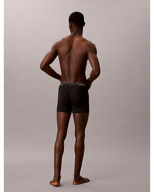 Calvin Klein Black 3 Pack Boxer Briefs Icon Cotton Stretch for men