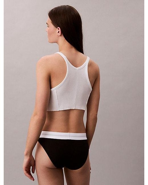 Calvin Klein Black Bikini Briefs Cotton Modal Stretch Rib