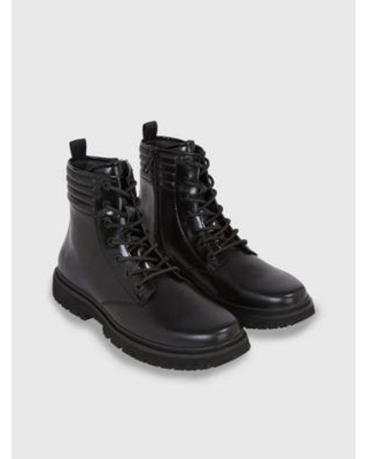 Calvin Klein Leder-Boots in Black für Herren