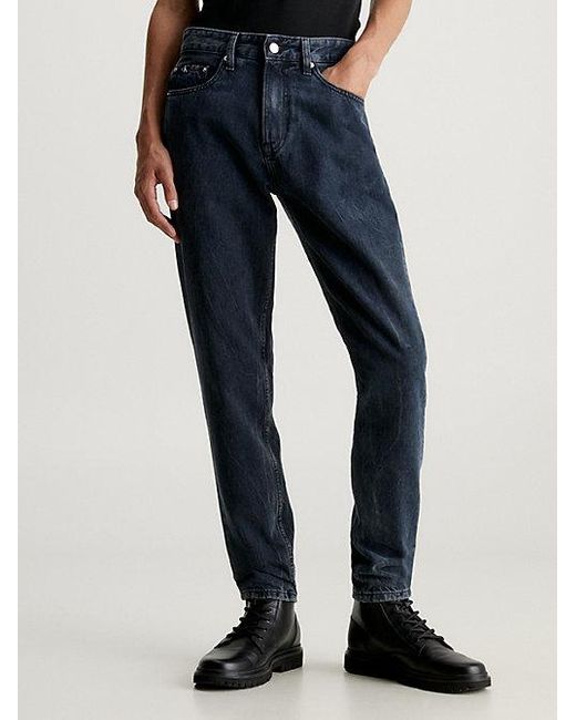 Calvin Klein Tapered Jeans in het Blue voor heren
