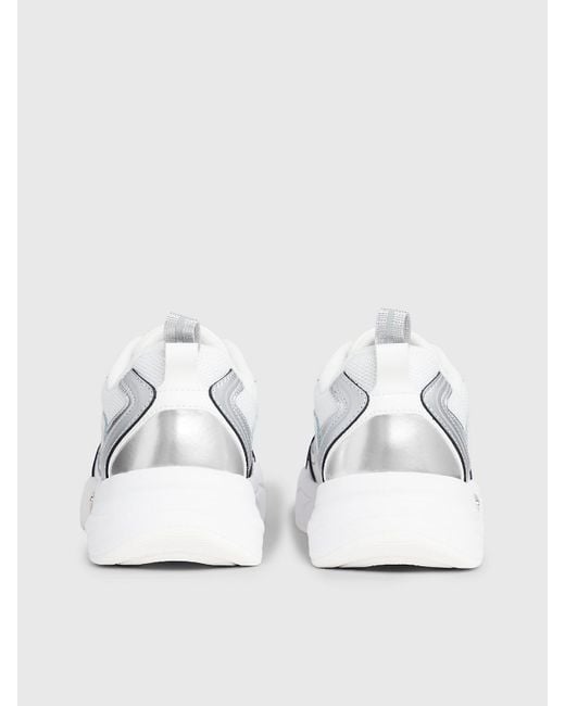 Calvin Klein White Leather Trainers