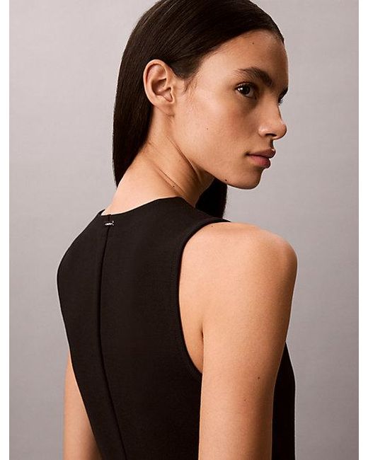 Calvin Klein Black Flared Midi Dress