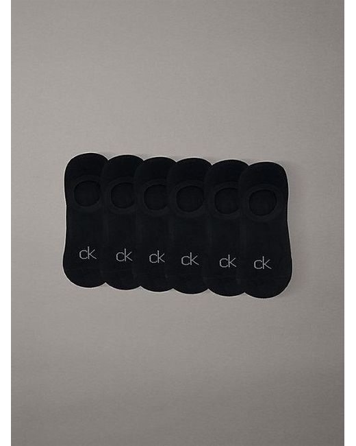 Calvin Klein Gray 6 Pack Anti-Slip Invisible Socks for men