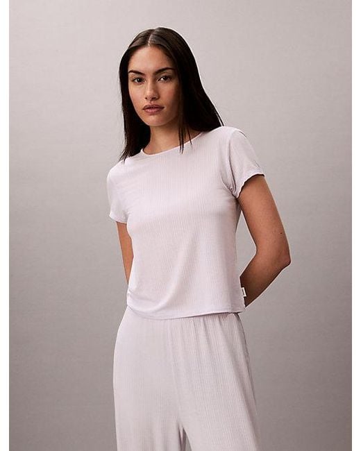 Calvin Klein Pink Soft Modal Pyjama Top