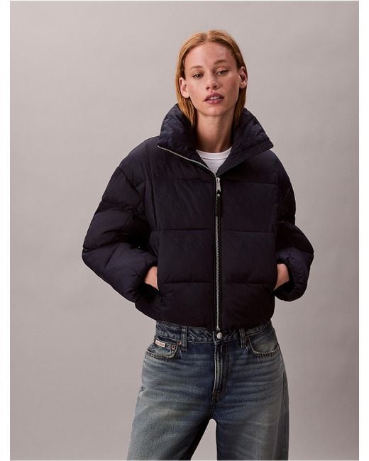 Calvin Klein Blue Calvin Klein Allover Puffer Jacket