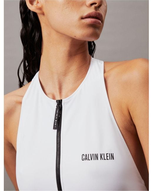 Calvin Klein White Intense Power One Piece Swimsuit