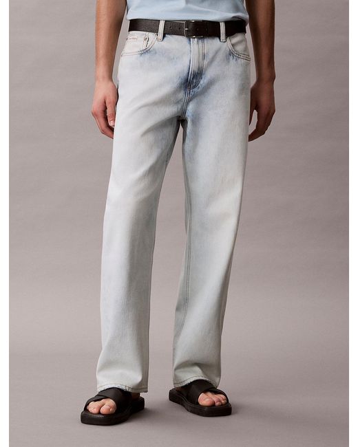 Calvin Klein Gray 90's Straight Jeans for men