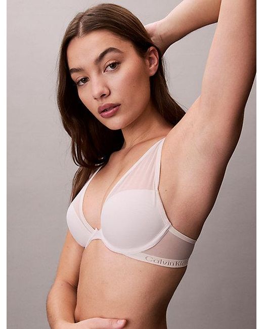 Calvin Klein Multicolor Push Up Plunge Bra Minimalist Mesh