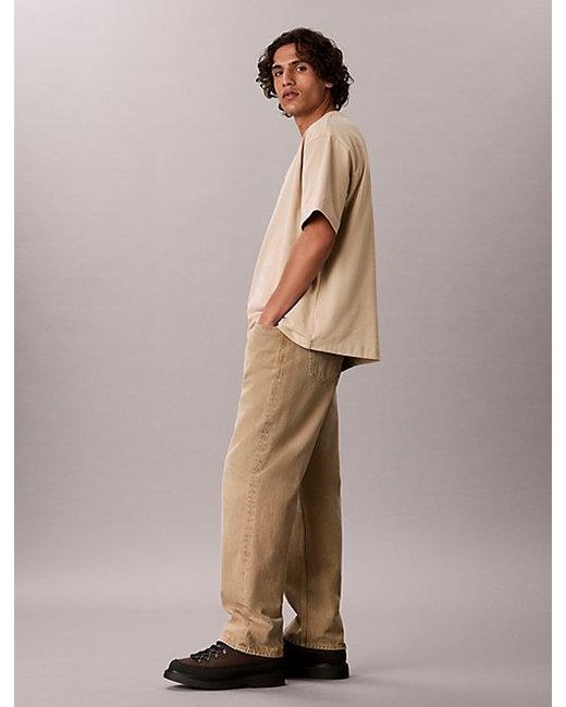 Calvin Klein Natural Relaxed Heavy Jersey Logo T-Shirt for men
