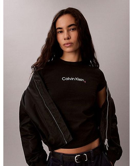 Calvin Klein Black Jeans Slim Heart Logo T-Shirt