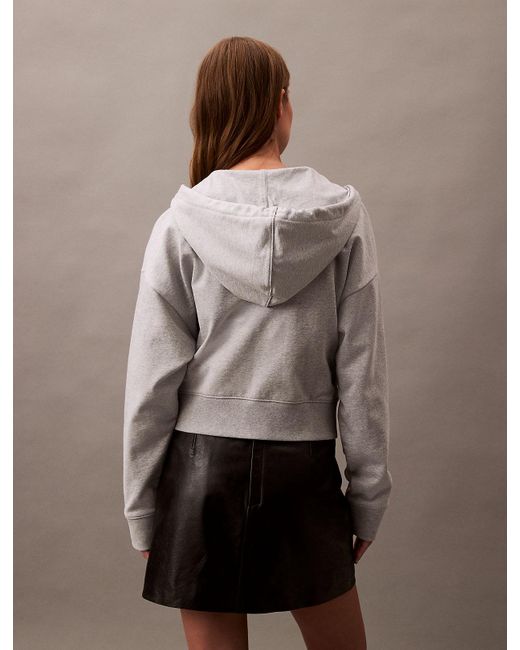 Felpa Con Cappuccio Monologo di Calvin Klein in Brown